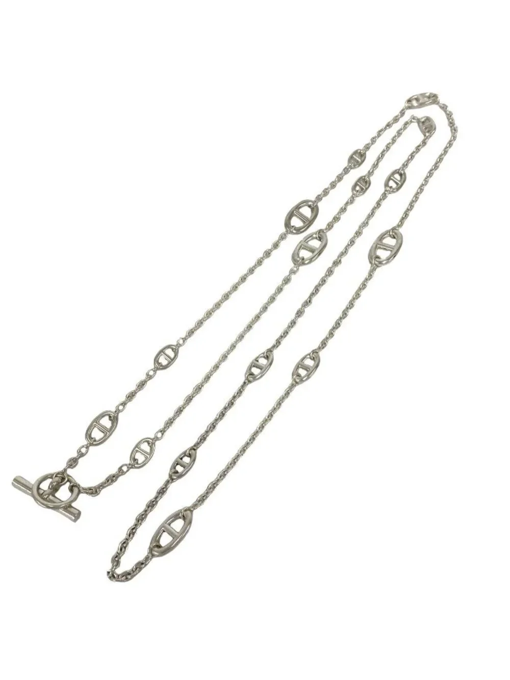 Hermes Chaine D'ancre Farandole Necklace 925 Sterling Silver